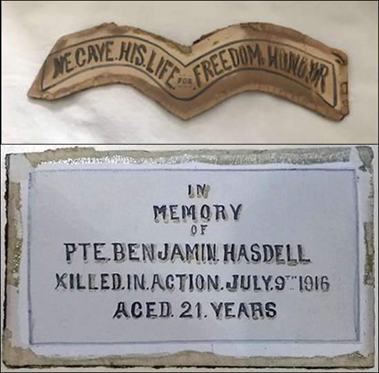 Hasdell Benjamin family plaque combo
