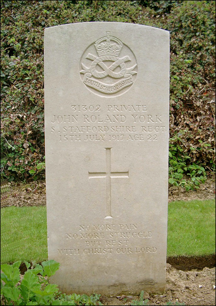 CWGC Grave of John Rowland York