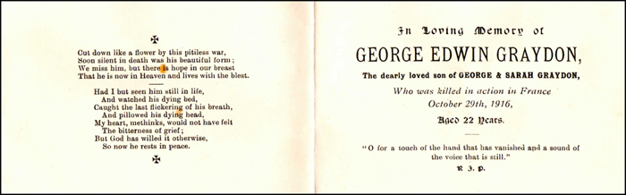 Graydon George DeathNotice 2